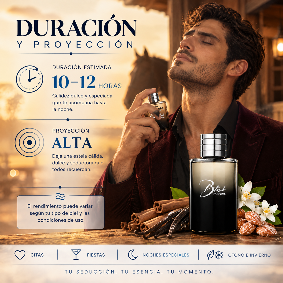 Duración de 10 a 12 horas y proyección alta del perfume de nicho de hombre inspirado en Althaïr