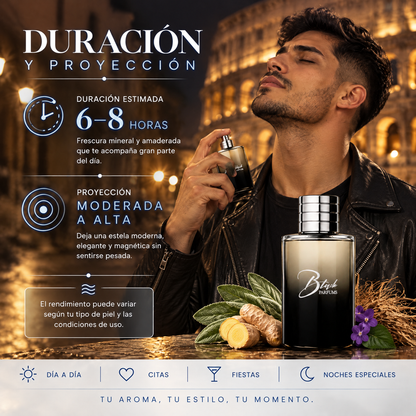 Duración de 6 a 8 horas y proyección moderada a alta del perfume de nicho inspirado en Born in Roma Uomo