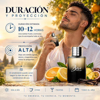 Duración de 10 a 12 horas y proyección alta del perfume de nicho de hombre inspirado en Erba Pura