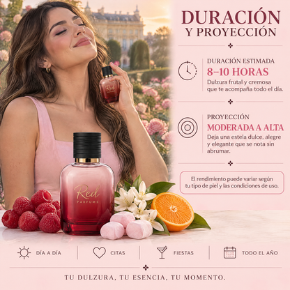 Duración de 8 a 10 horas y proyección moderada a alta del perfume de nicho de mujer inspirado en Oriana