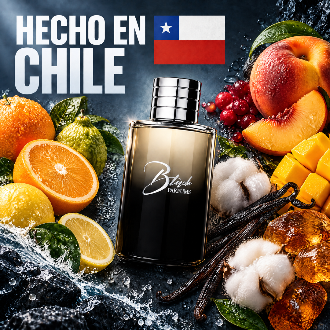 Perfume de nicho inspirado en Erba Pura hecho en Chile, con naranja siciliana, limón, bergamota, acorde frutal