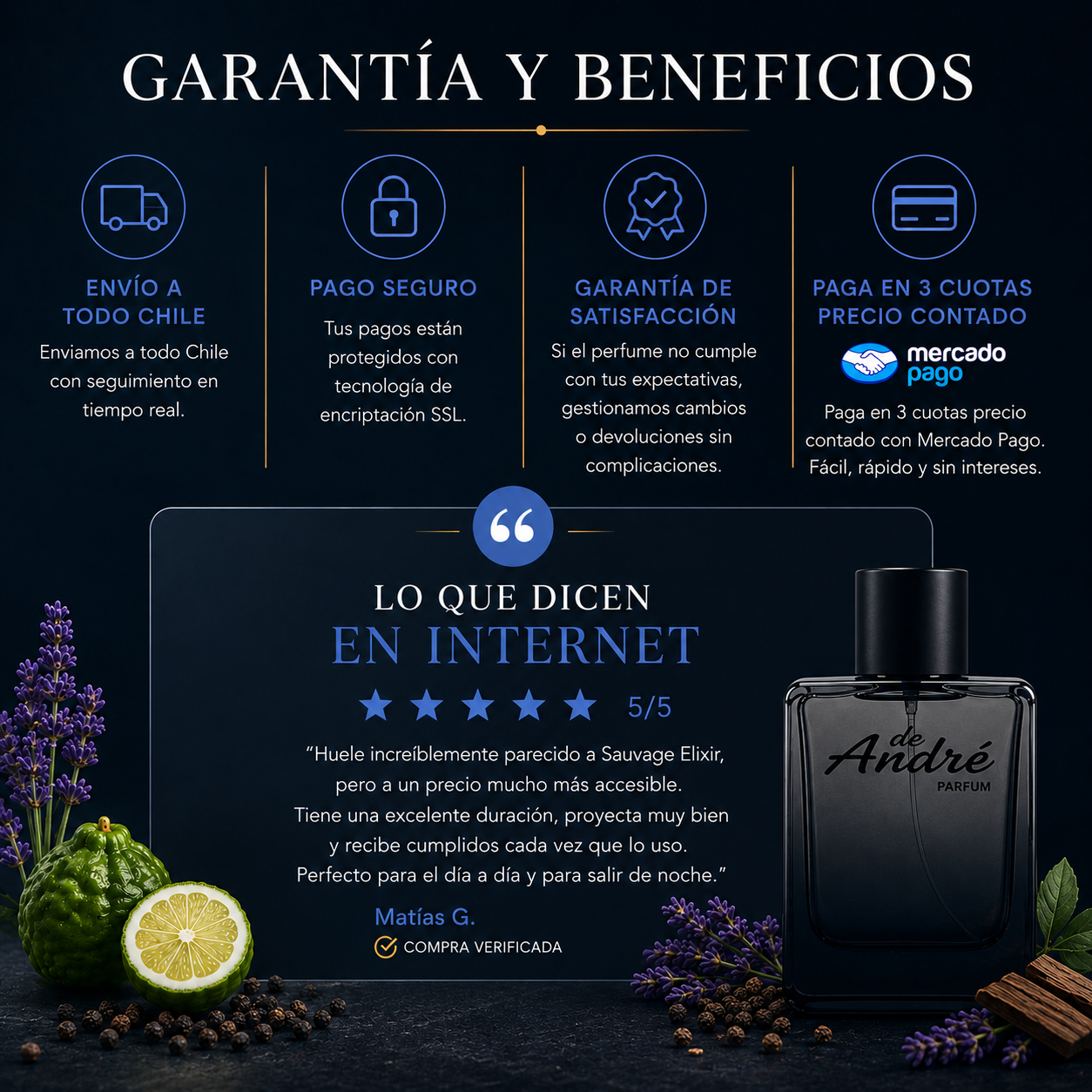 Perfume de hombre inspirado en sauvage de dior