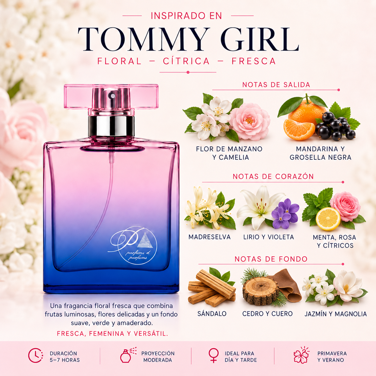Perfume de mujer inspirado en Tommy Girl