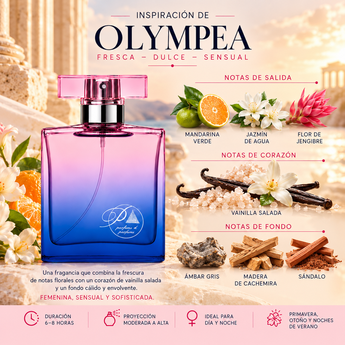 Perfume de mujer inspirado en Olympea