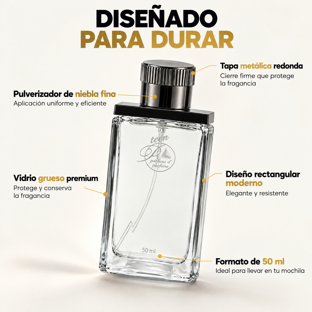 Características del frasco de perfume teen de 50 ml de Perfumes Inferno