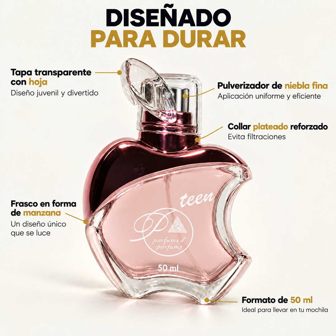 Características del frasco de perfume teen de 50 ml de Perfumes Inferno