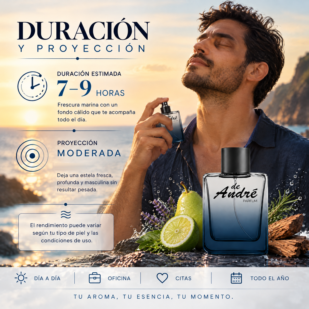 Duración y proyección del perfume de hombre inspirado en Acqua di Giò Absolu