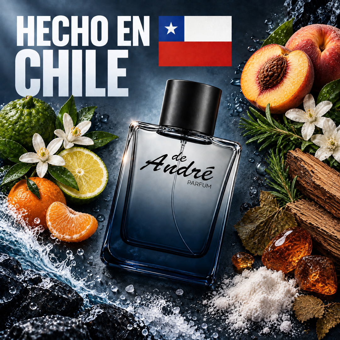 Perfume inspirado en Acqua di Giò hecho en Chile con sus ingredientes