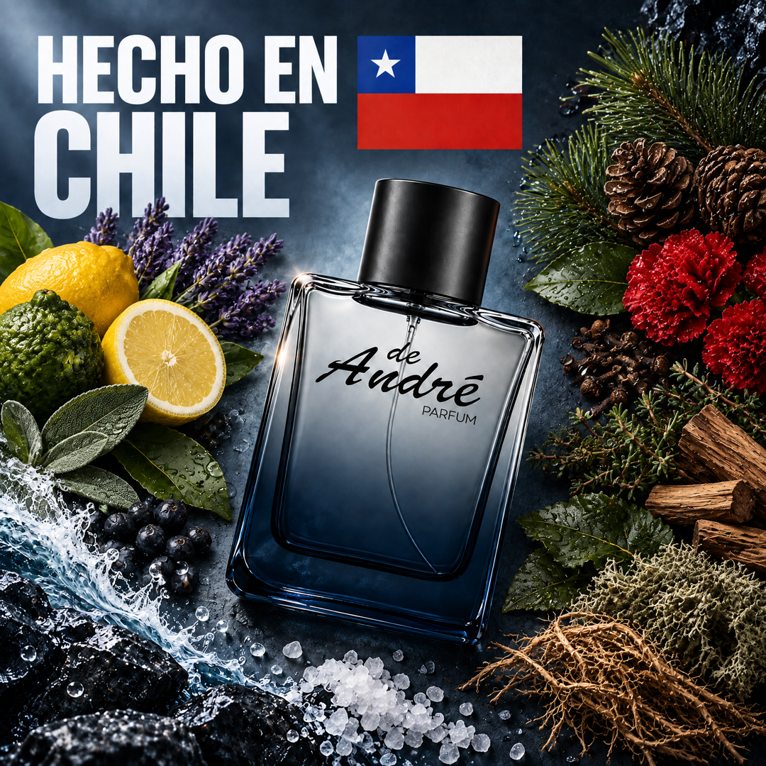 Perfume inspirado en Agua Brava hecho en Chile con sus ingredientes