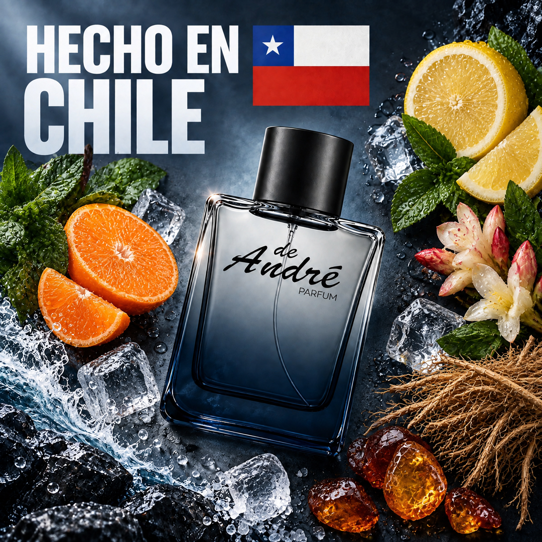 Perfume inspirado en Armani Code Sport hecho en Chile con sus ingredientes