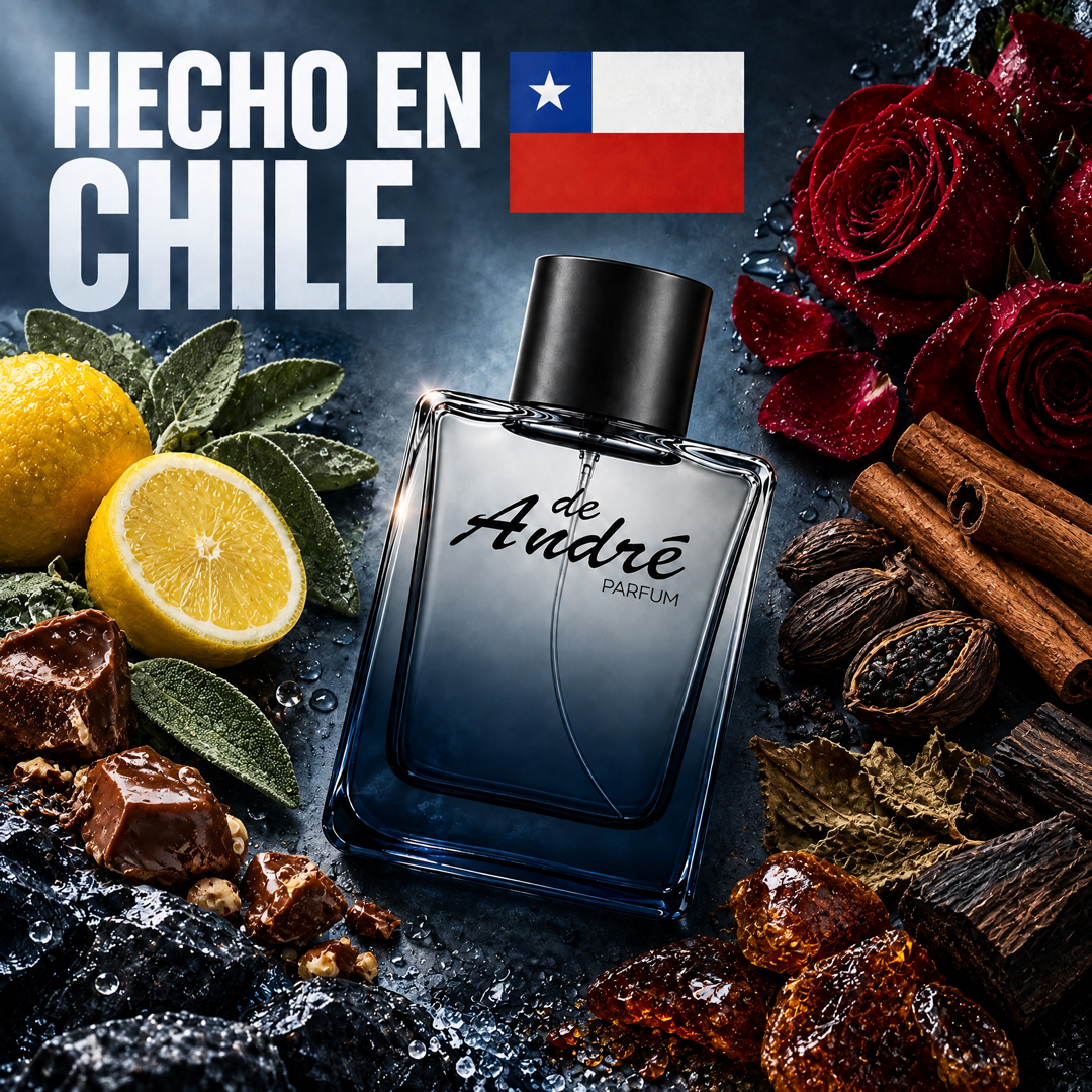 Perfume inspirado en Black XS hecho en Chile con sus ingredientes