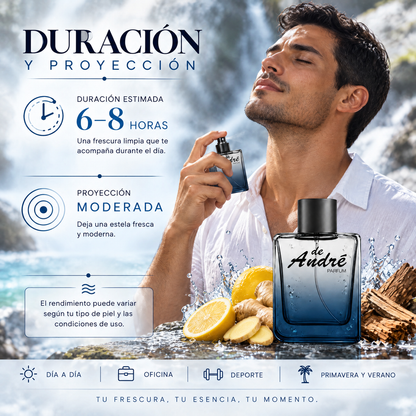 Duración de 6 a 8 horas y proyección moderada del perfume de hombre inspirado en Boss Element