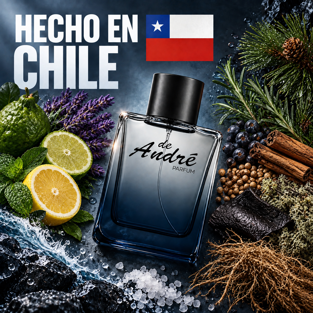 Perfume inspirado en Drakkar Noir hecho en Chile con sus ingredientes