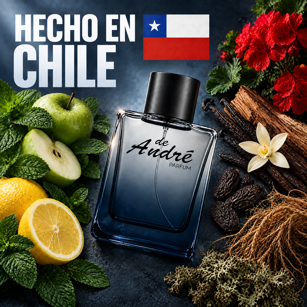 Perfume inspirado en Eros hecho en Chile con sus ingredientes