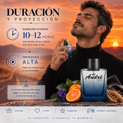 Duración de 10 a 12 horas y proyección alta del perfume de hombre inspirado en Fahrenheit