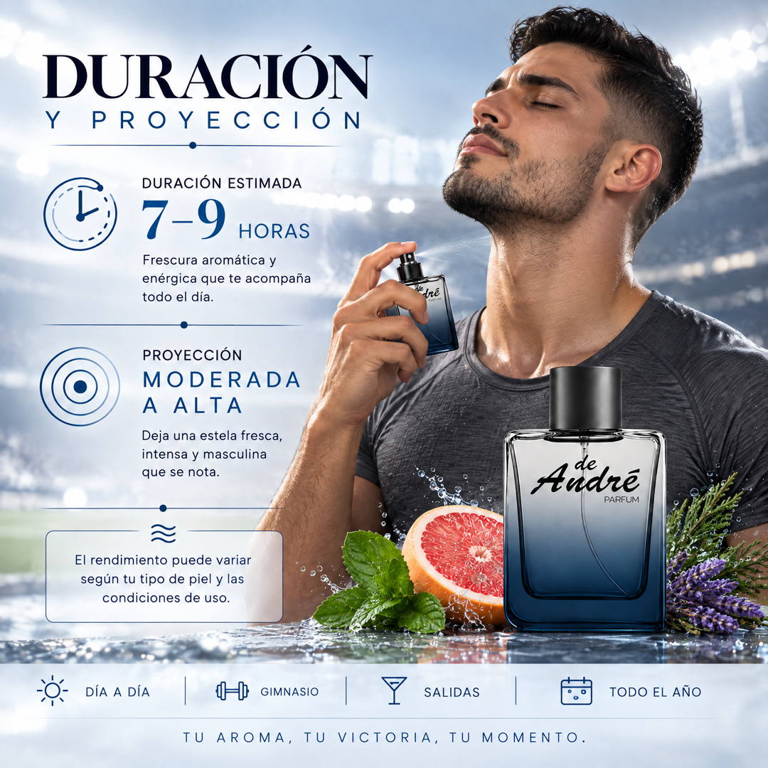 Duración y proyección del perfume de hombre inspirado en Invictus Platinum