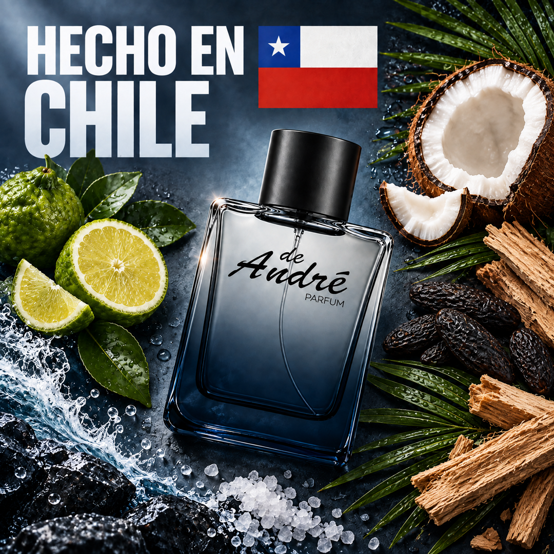 Perfume inspirado en Le Beau hecho en Chile con sus ingredientes