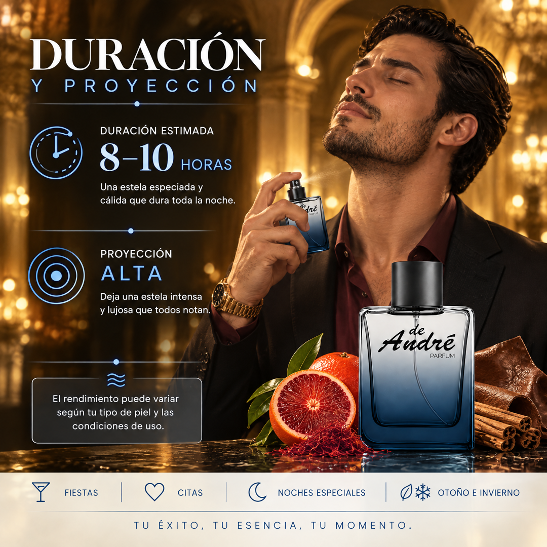 Duración de 8 a 10 horas y proyección alta del perfume de hombre inspirado en One Million Intense