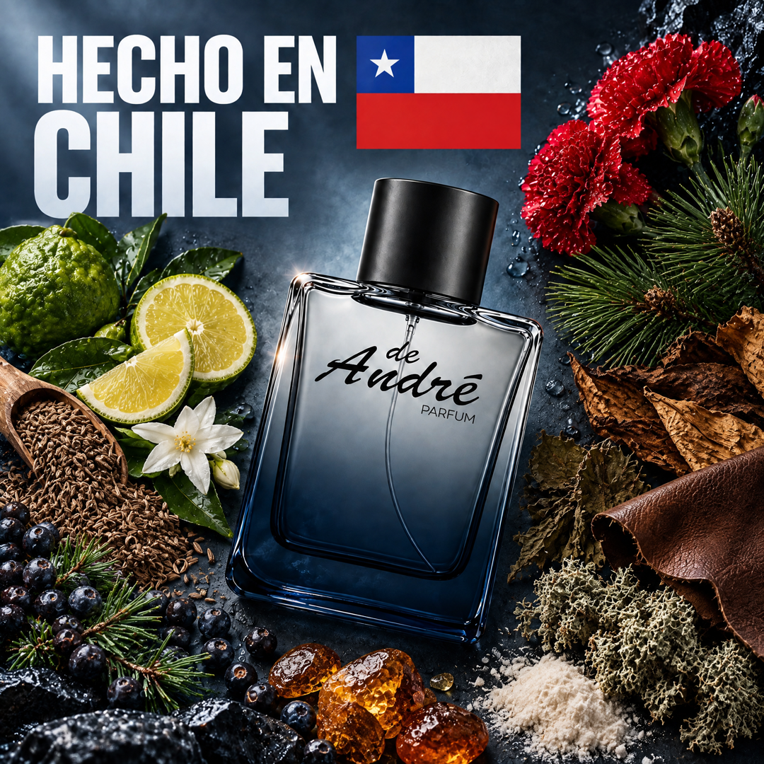 Perfume inspirado en Quorum hecho en Chile con sus ingredientes
