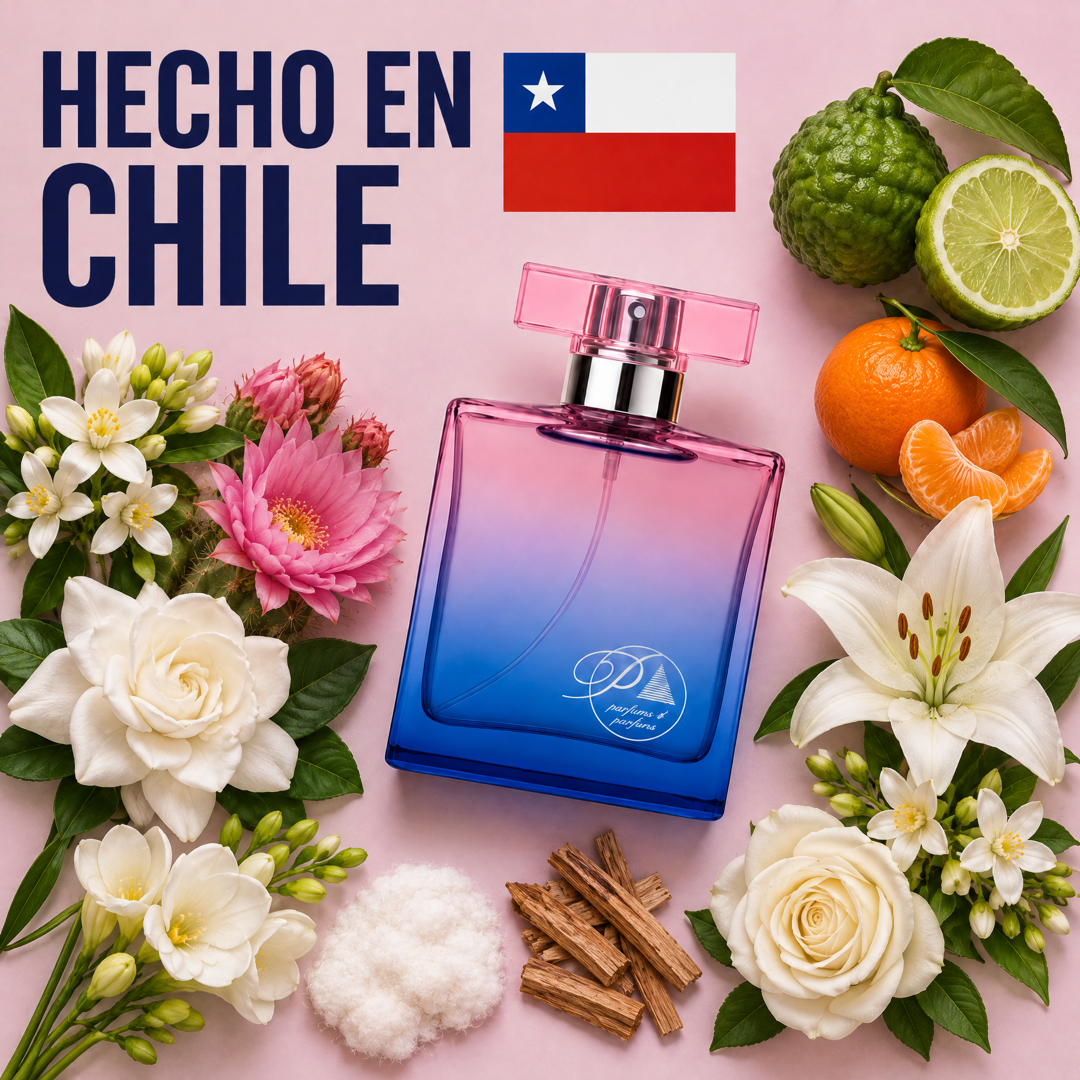 Perfume inspirado en 212 NYC hecho en Chile con sus ingredientes