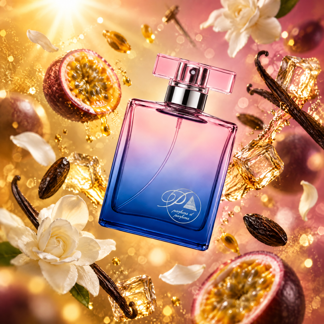 Ingredientes del perfume inspirado en 212 VIP: maracuyá, ron, gardenia, vainilla y haba tonka
