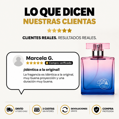 Opinión real de clienta sobre el perfume inspirado en Amor Amor