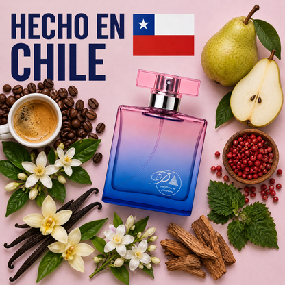 Perfume inspirado en Black Opium hecho en Chile con sus ingredientes