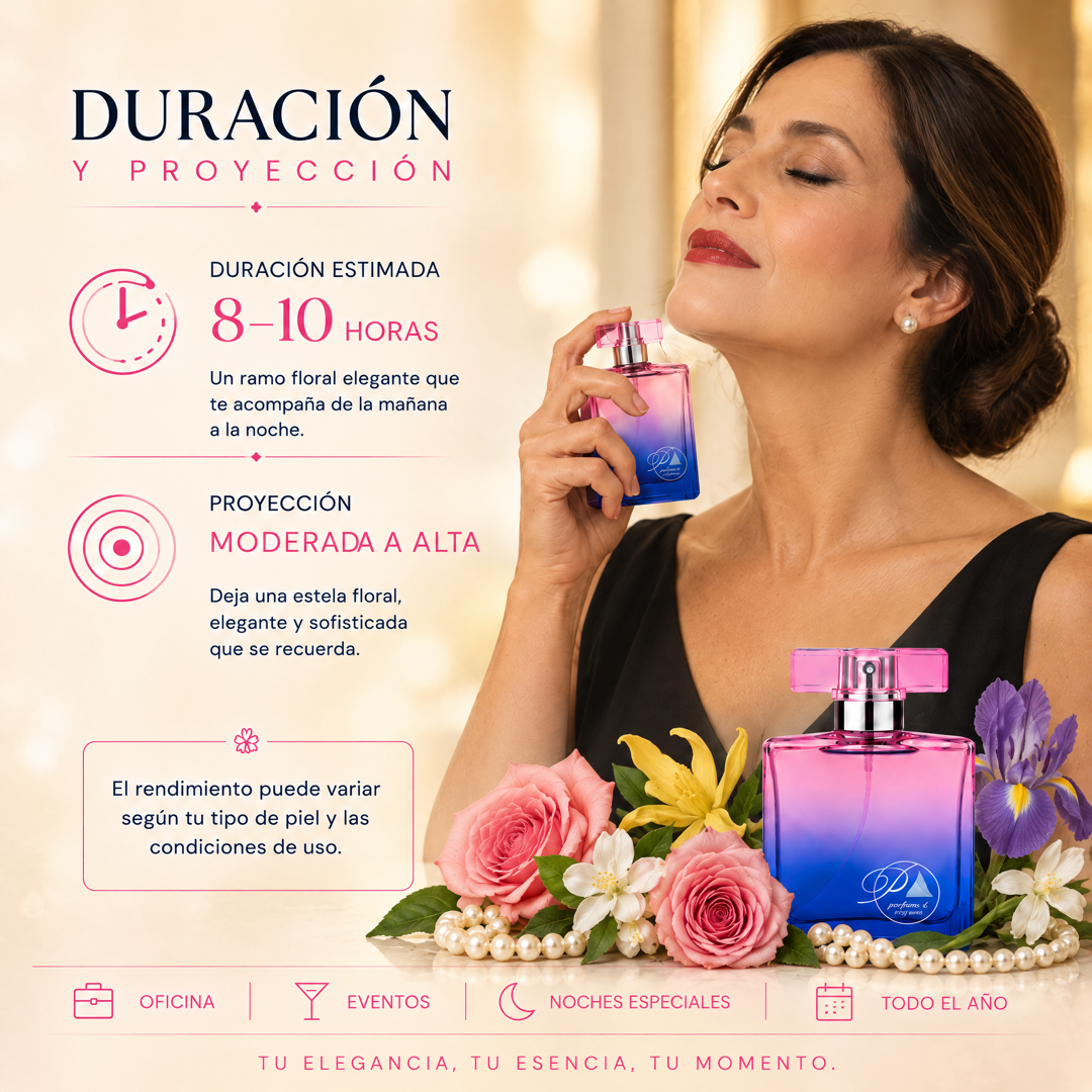 Duración y proyección del perfume de mujer inspirado en Chanel N°5
