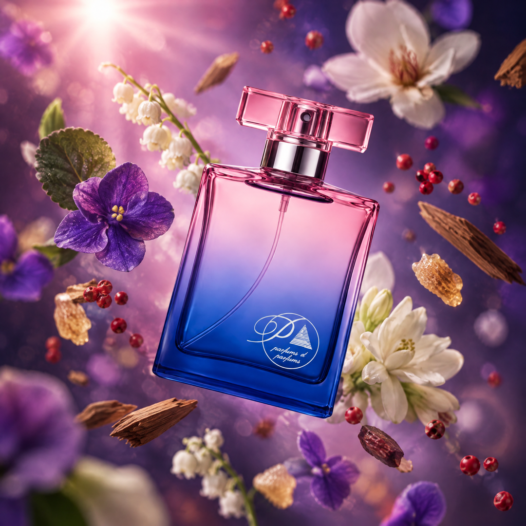 Ingredientes del perfume inspirado en Halloween: violeta, magnolia, nardo, incienso y vainilla