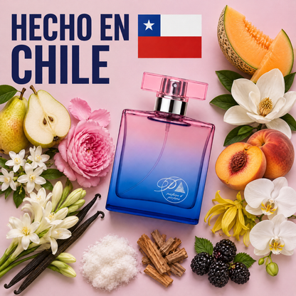 Perfume inspirado en J'adore hecho en Chile con sus ingredientes