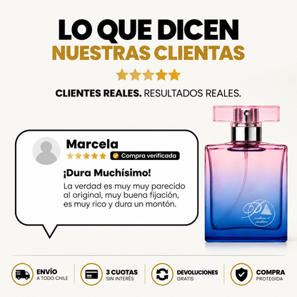 Opinión real de clienta sobre el perfume inspirado en La Vida es Bella Elixir