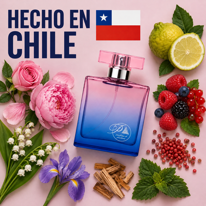 Perfume inspirado en La Vida es Bella en Rosa hecho en Chile con sus ingredientes