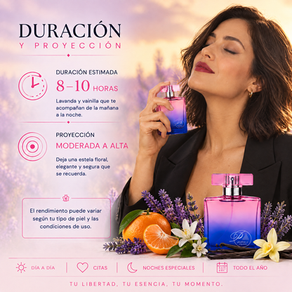 Duración y proyección del perfume de mujer inspirado en Libre