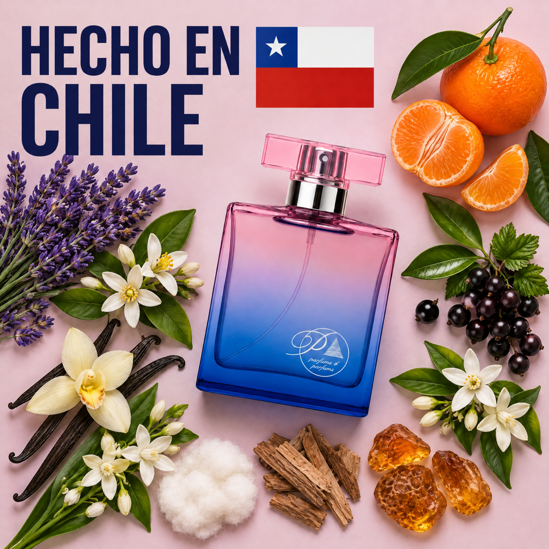 Perfume inspirado en Libre hecho en Chile con sus ingredientes