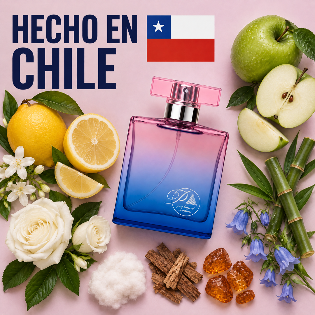 Perfume inspirado en Light Blue hecho en Chile con sus ingredientes