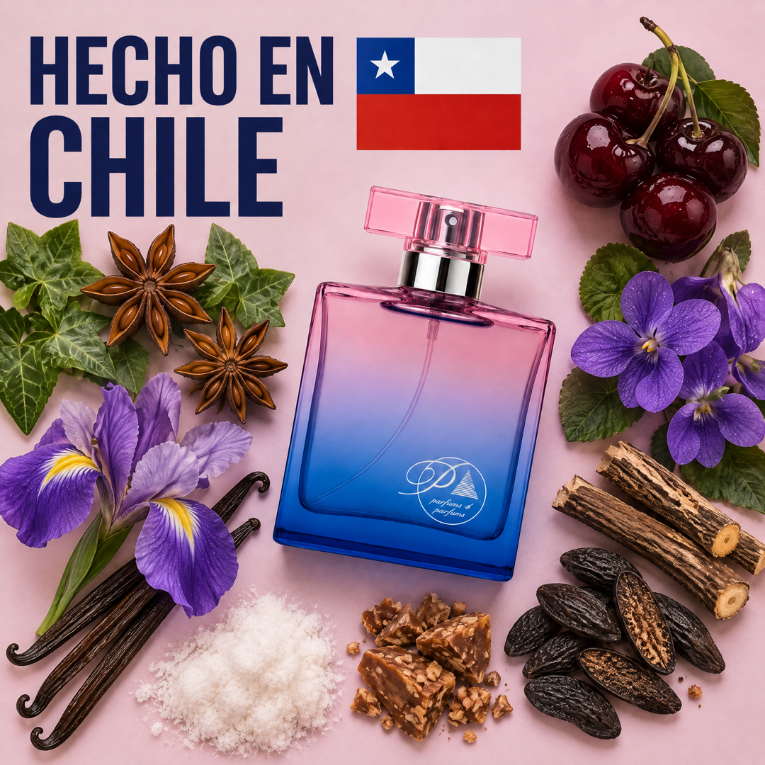 Perfume inspirado en Lolita Lempicka hecho en Chile con sus ingredientes