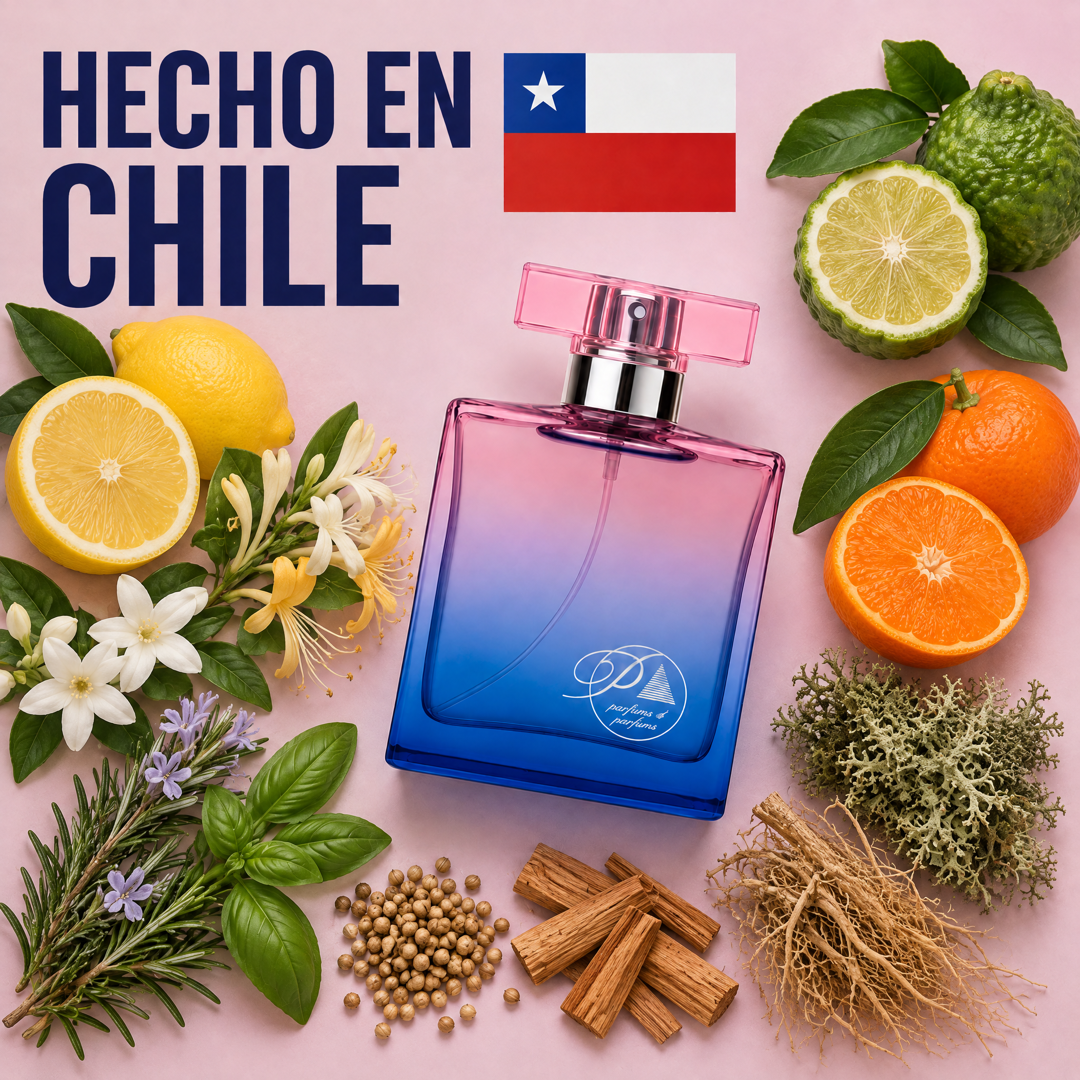 Perfume inspirado en Ô de Lancôme hecho en Chile con sus ingredientes