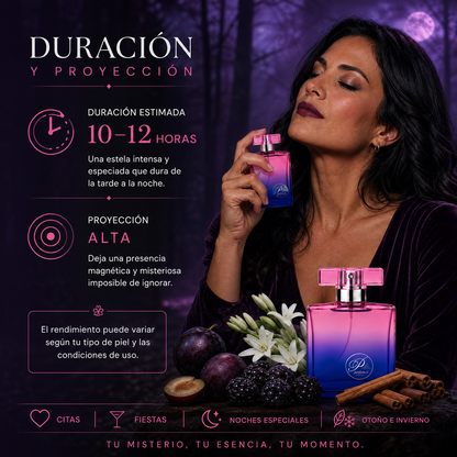 Duración de 10 a 12 horas y proyección alta del perfume de mujer inspirado en Poison