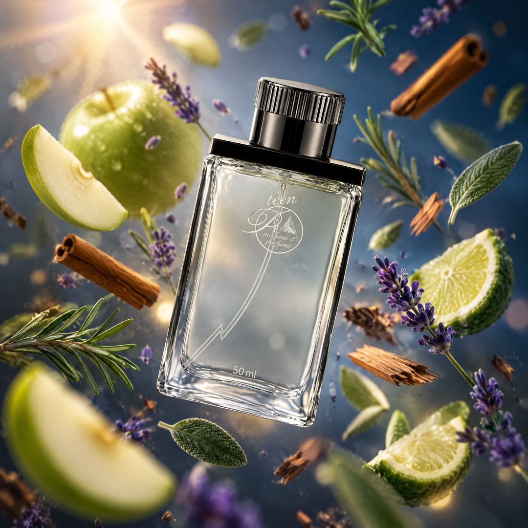 Ingredientes del perfume teen inspirado en Legacy: lavanda, manzana, salvia y cedro