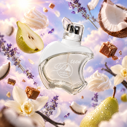 Ingredientes del perfume teen inspirado en Cloud: lavanda, pera, praliné, coco y vainilla