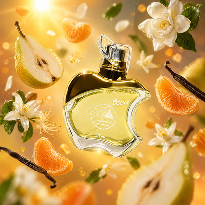 Ingredientes del perfume teen inspirado en Meow: pera, gardenia, azahar y vainilla