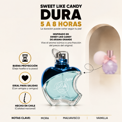 Perfume teen inspirado en Sweet Like Candy con duración de 5 a 8 horas