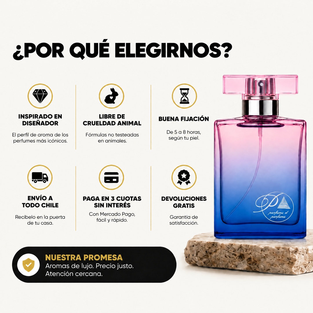 Por qué elegir Perfumes Inferno: envío a todo Chile, 3 cuotas sin interés y devoluciones gratis